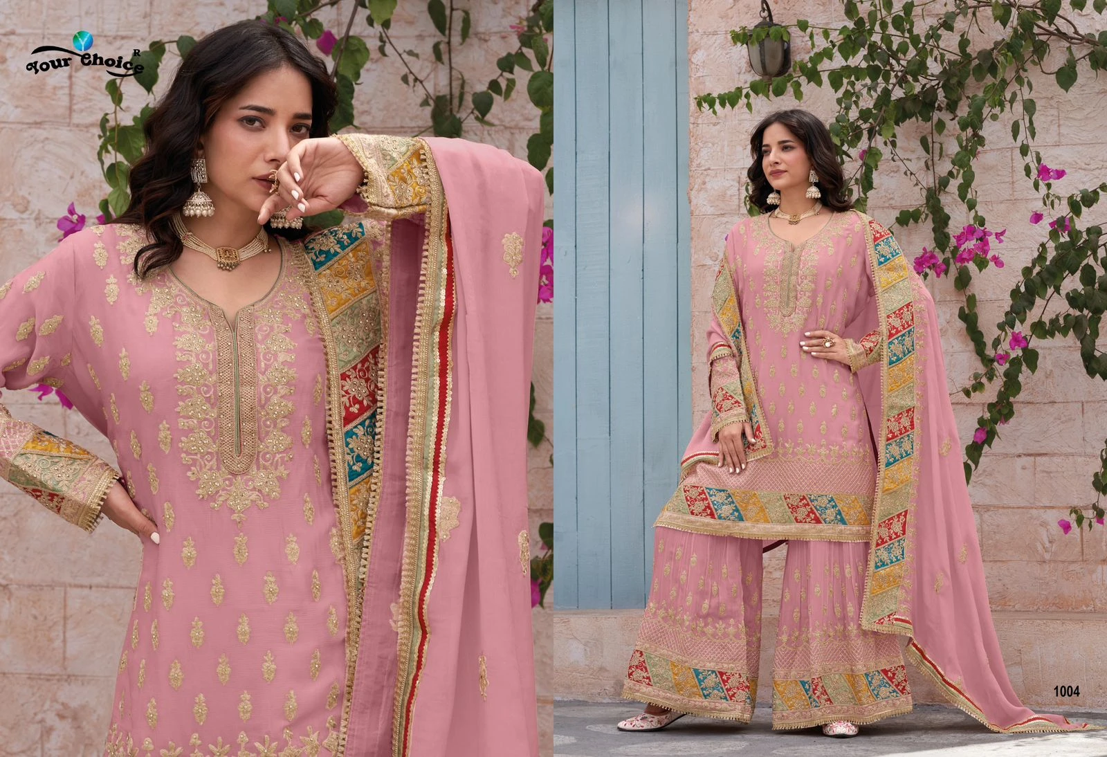 Your Choice Orbit Pure Chinon Wholesale Designer Readymade Salwar Suit Catalog — Wholesale Salwar Suits, MPA wholesale from Surat — view 2